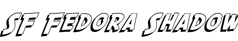 SF Fedora Shadow font preview