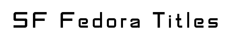 SF Fedora Titles font preview