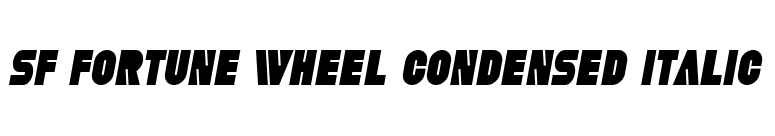 SF Fortune Wheel Condensed Italic font preview