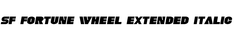 SF Fortune Wheel Extended Italic font preview