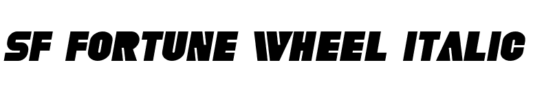 SF Fortune Wheel Italic font preview