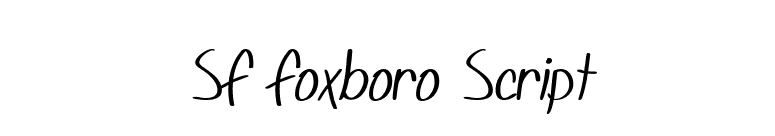 SF Foxboro Script font preview