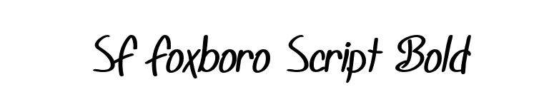 SF Foxboro Script Bold font preview
