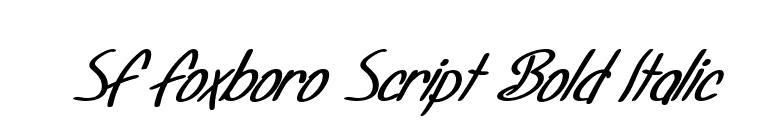 SF Foxboro Script Bold Italic font preview