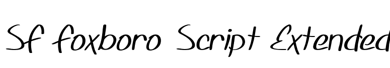 SF Foxboro Script Extended font preview