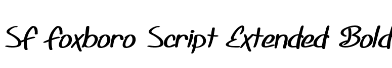SF Foxboro Script Extended Bold font preview