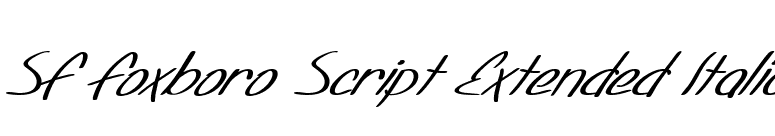SF Foxboro Script Extended Italic font preview