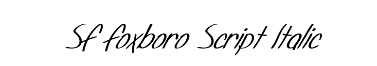 SF Foxboro Script Italic font preview