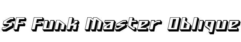 SF Funk Master Oblique font preview