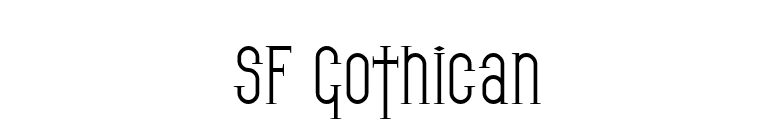 SF Gothican font preview