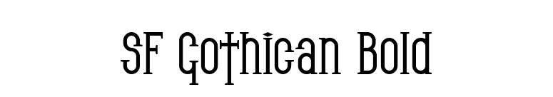SF Gothican Bold font preview