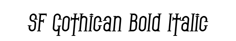 SF Gothican Bold Italic font preview