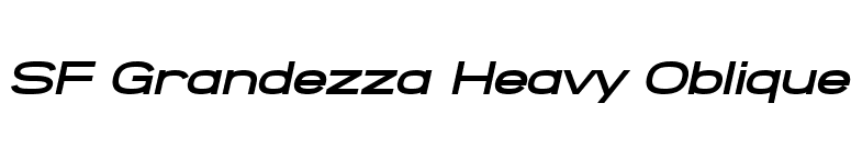 SF Grandezza Heavy Oblique font preview