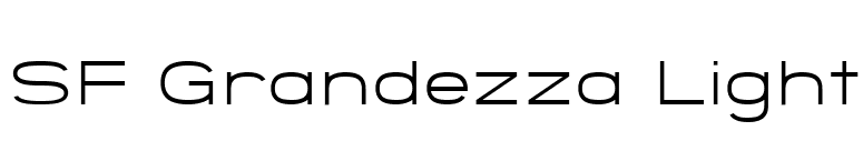 SF Grandezza Light font preview