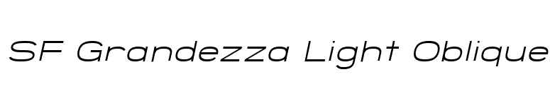 SF Grandezza Light Oblique font preview