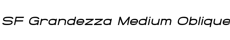 SF Grandezza Medium Oblique font preview