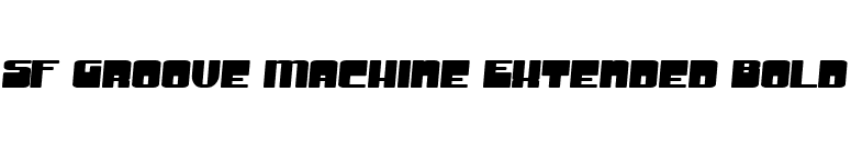 SF Groove Machine Extended Bold font preview