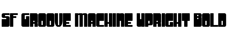 SF Groove Machine Upright Bold font preview