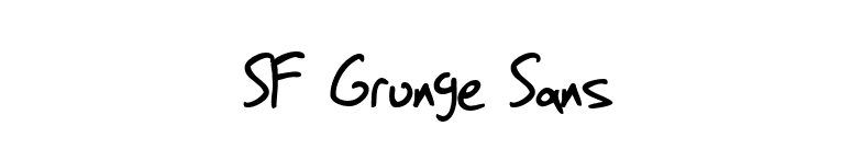 SF Grunge Sans font preview