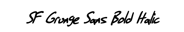 SF Grunge Sans Bold Italic font preview