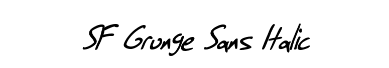 SF Grunge Sans Italic font preview