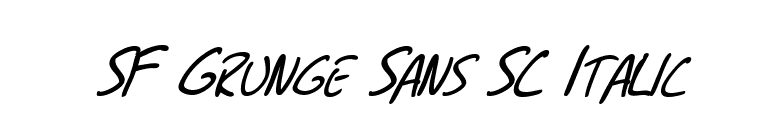 SF Grunge Sans SC Italic font preview
