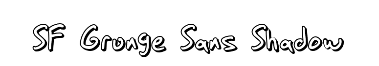 SF Grunge Sans Shadow font preview