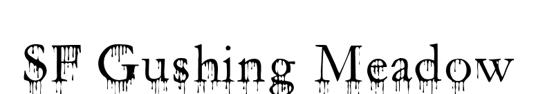 SF Gushing Meadow font preview