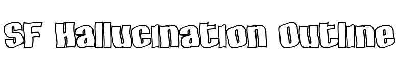 SF Hallucination Outline font preview
