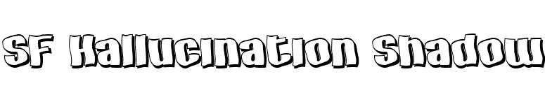 SF Hallucination Shadow font preview