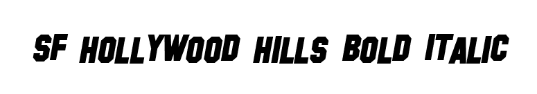 SF Hollywood Hills Bold Italic font preview