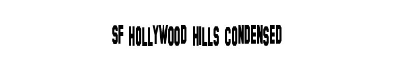 SF Hollywood Hills Condensed font preview