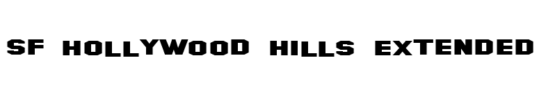 SF Hollywood Hills Extended font preview