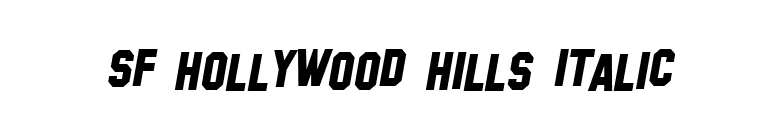 SF Hollywood Hills Italic font preview