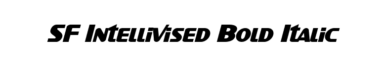 SF Intellivised Bold Italic font preview