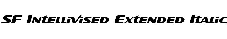 SF Intellivised Extended Italic font preview