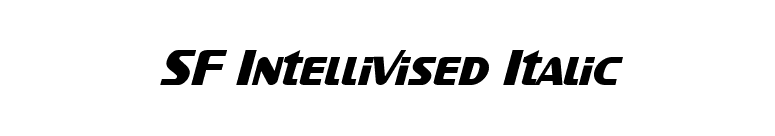SF Intellivised Italic font preview