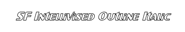 SF Intellivised Outline Italic font preview