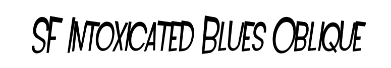 SF Intoxicated Blues Oblique font preview