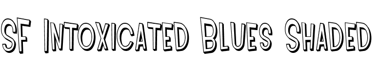 SF Intoxicated Blues Shaded font preview