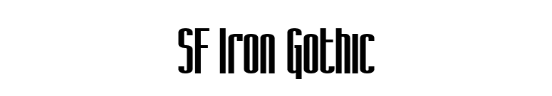 SF Iron Gothic font preview