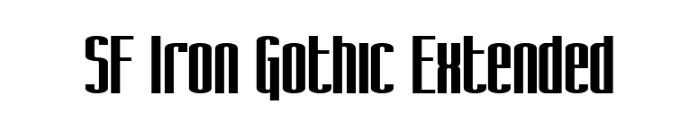 SF Iron Gothic Extended font preview