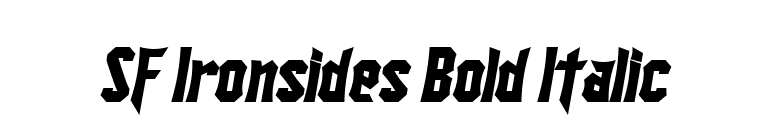 SF Ironsides Bold Italic font preview