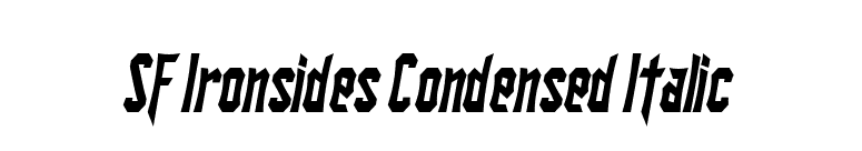 SF Ironsides Condensed Italic font preview