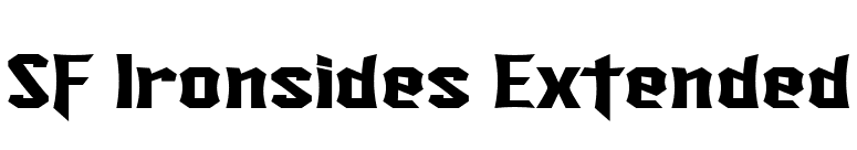 SF Ironsides Extended font preview
