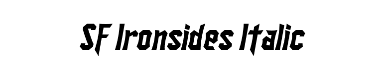 SF Ironsides Italic font preview