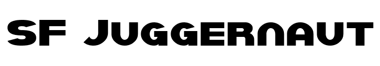 SF Juggernaut font preview