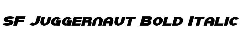 SF Juggernaut Bold Italic font preview