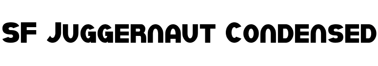 SF Juggernaut Condensed font preview