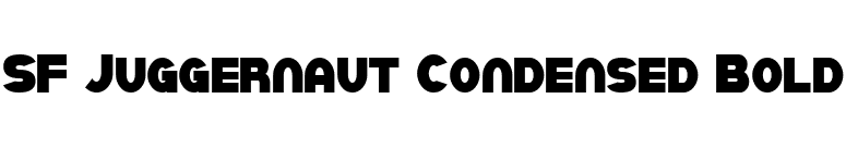 SF Juggernaut Condensed Bold font preview